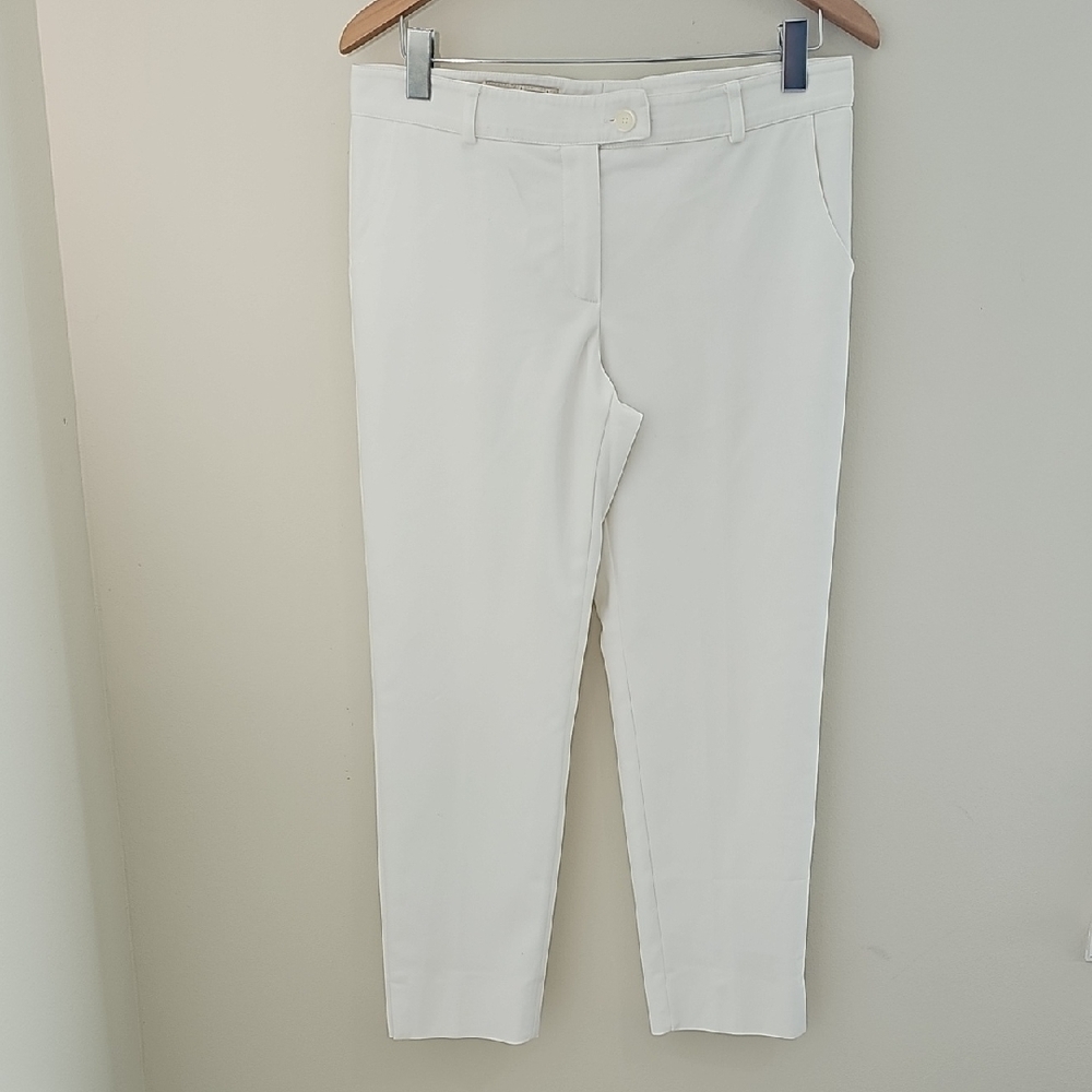 Maison Common Crisp White‎ Mid Rise Ankle Luxury Pants. Size 38(10) Excellant